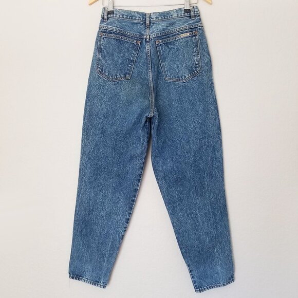 Vintage Bill Blass High Waist Pleated Front Mom Jean 10 Stone Wash Tapered Leg - Picture 3 of 16